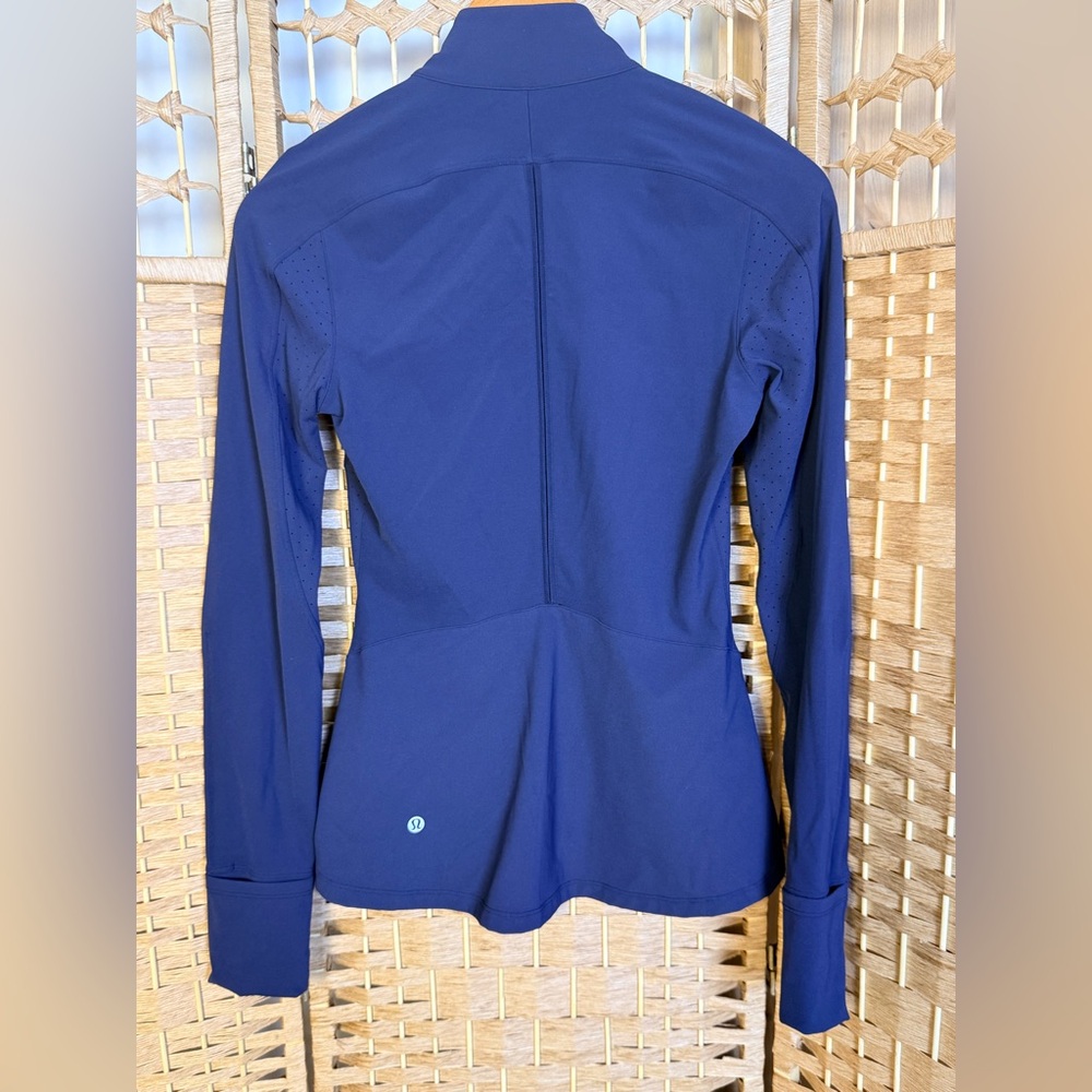 Lululemon Sleek Essentials Jacket Navy Blue Size 4 - Picture 2 of 9